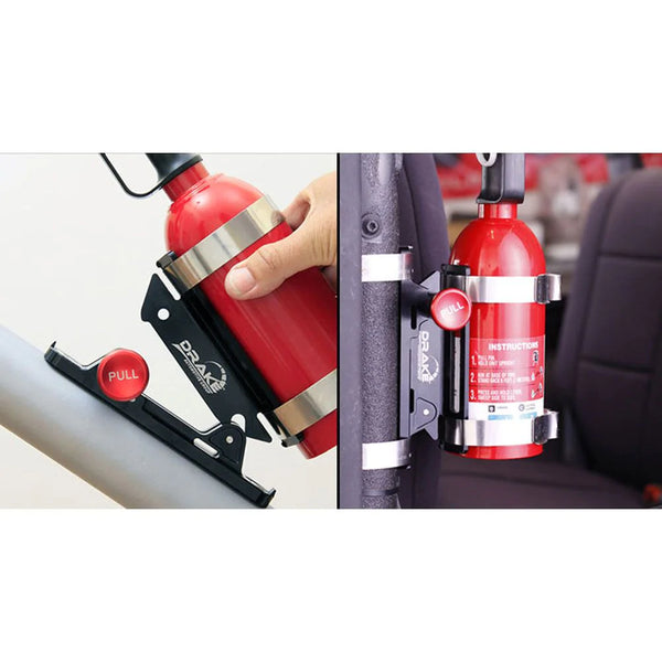 Drake Fire Extinguisher Mount Black Anodized