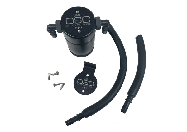 J&L 3027P-B Oil Separator 3.0 - Passenger Side - Black Anodized