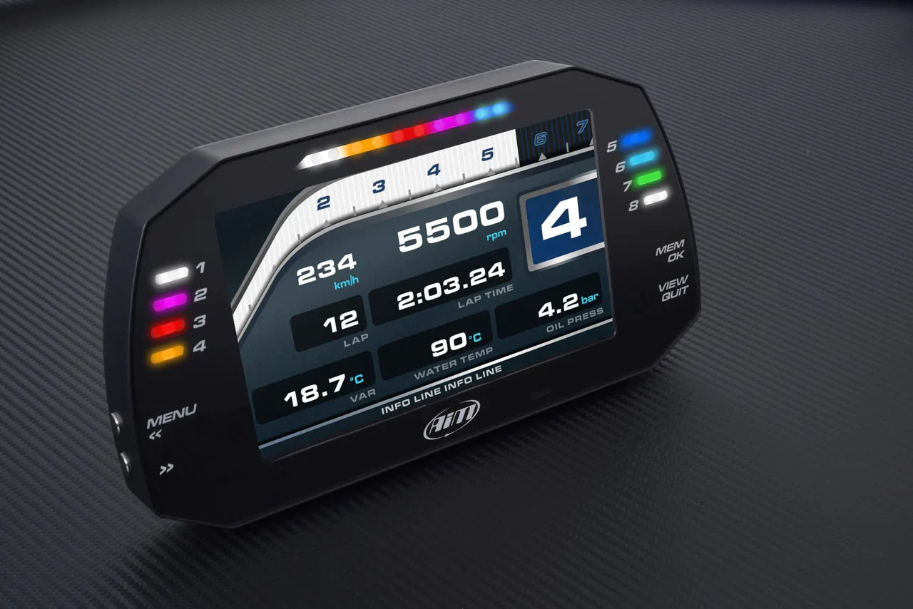 Color Tracker Aim AiM Sports MXG 1.2 Large Color TFT Dash and Data Logger